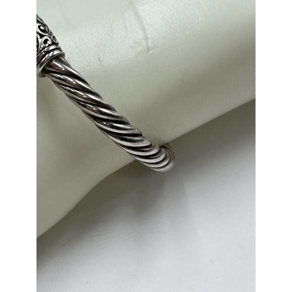 Sterling‎ Silver Artisan 925 Mystic
Quartz Balinese Hinge Bangle Bracelet 20g - Picture 6 of 14